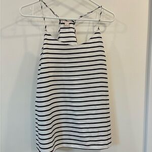 J. Crew Black and White Striped Camisole